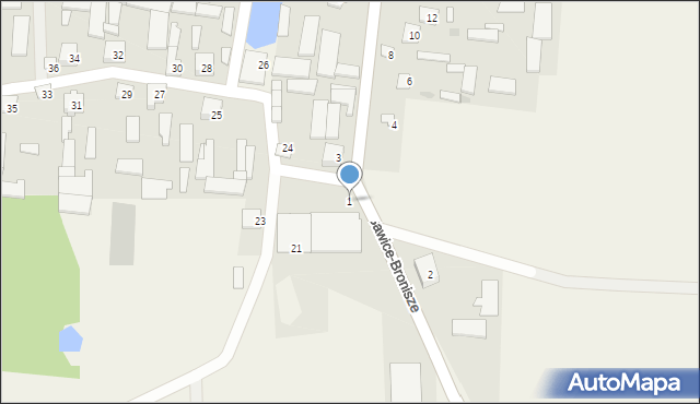 Sawice-Bronisze, Sawice-Bronisze, 1, mapa Sawice-Bronisze
