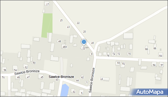 Sawice-Bronisze, Sawice-Bronisze, 11, mapa Sawice-Bronisze