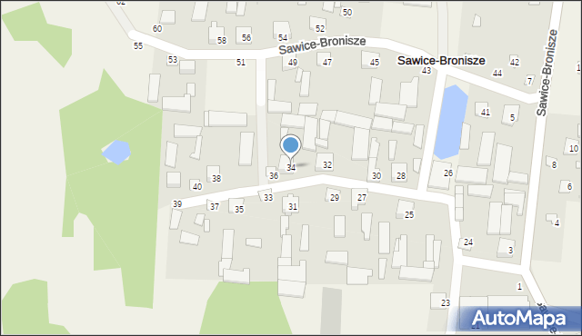 Sawice-Bronisze, Sawice-Bronisze, 34, mapa Sawice-Bronisze