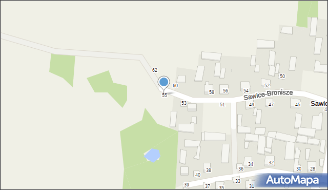 Sawice-Bronisze, Sawice-Bronisze, 55, mapa Sawice-Bronisze