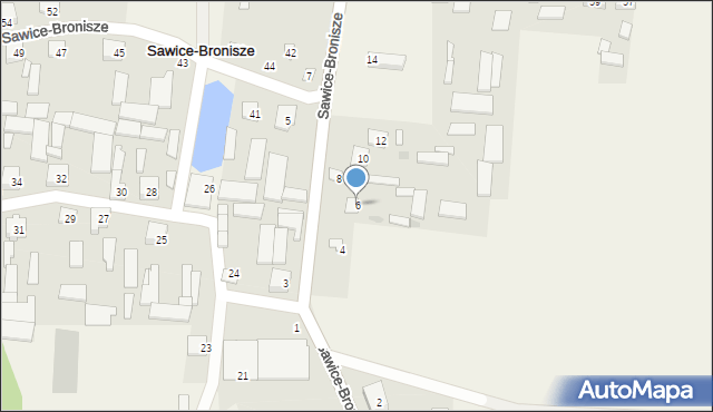 Sawice-Bronisze, Sawice-Bronisze, 6, mapa Sawice-Bronisze