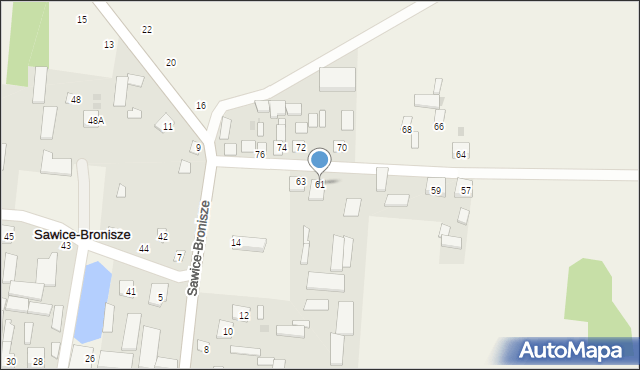 Sawice-Bronisze, Sawice-Bronisze, 61, mapa Sawice-Bronisze