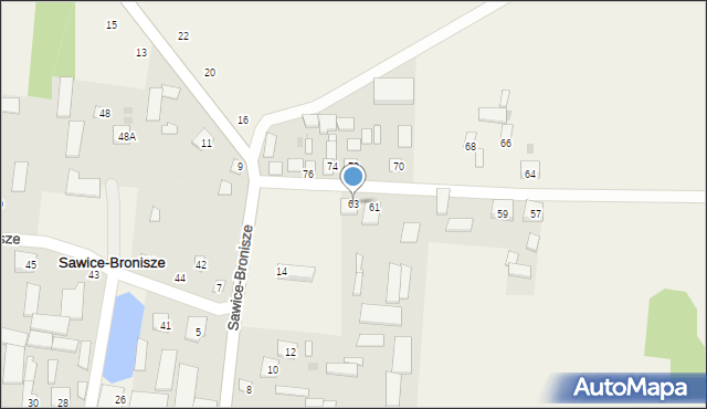 Sawice-Bronisze, Sawice-Bronisze, 63, mapa Sawice-Bronisze