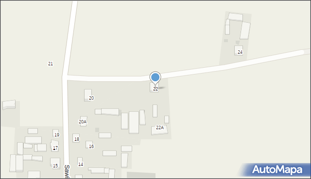 Sawice-Dwór, Sawice-Dwór, 22, mapa Sawice-Dwór