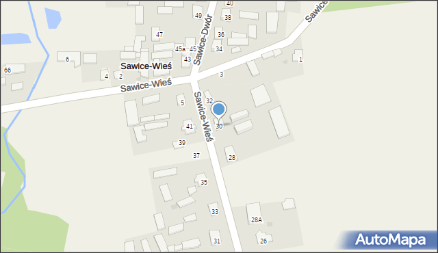 Sawice-Wieś, Sawice-Wieś, 30, mapa Sawice-Wieś