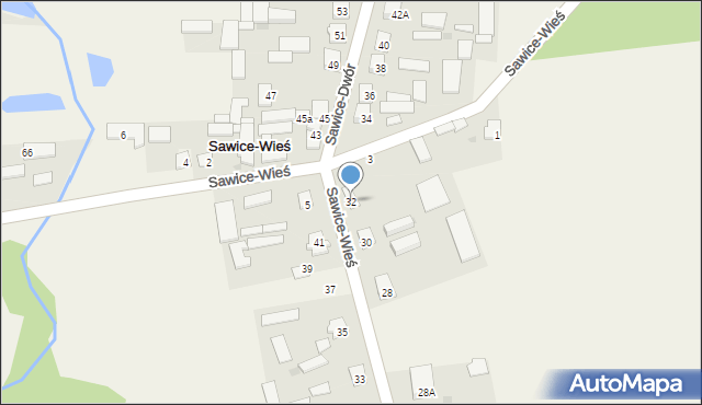 Sawice-Wieś, Sawice-Wieś, 32, mapa Sawice-Wieś