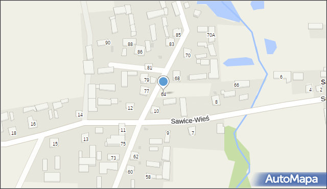 Sawice-Wieś, Sawice-Wieś, 64, mapa Sawice-Wieś