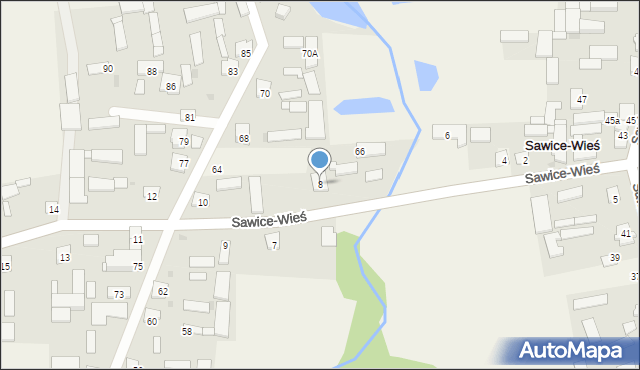 Sawice-Wieś, Sawice-Wieś, 8, mapa Sawice-Wieś