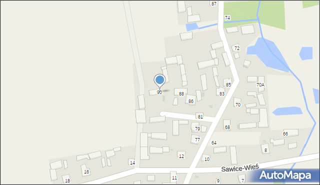 Sawice-Wieś, Sawice-Wieś, 90, mapa Sawice-Wieś