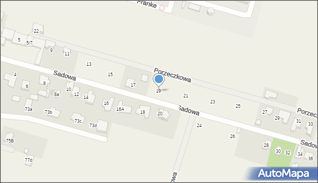 Sękocin Nowy, Sadowa, 19, mapa Sękocin Nowy