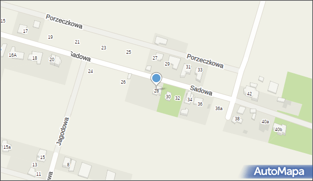Sękocin Nowy, Sadowa, 28, mapa Sękocin Nowy