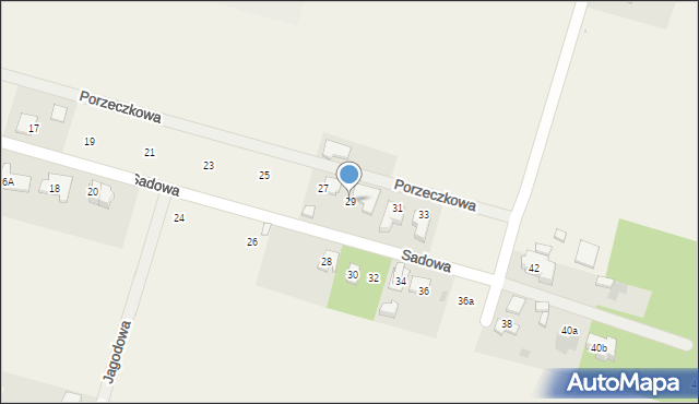 Sękocin Nowy, Sadowa, 29, mapa Sękocin Nowy