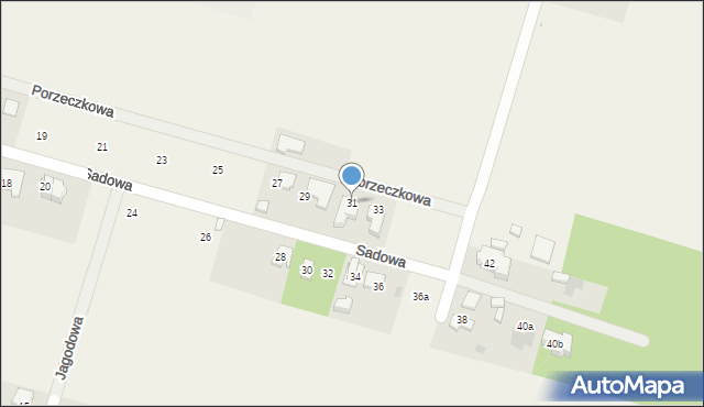 Sękocin Nowy, Sadowa, 31, mapa Sękocin Nowy