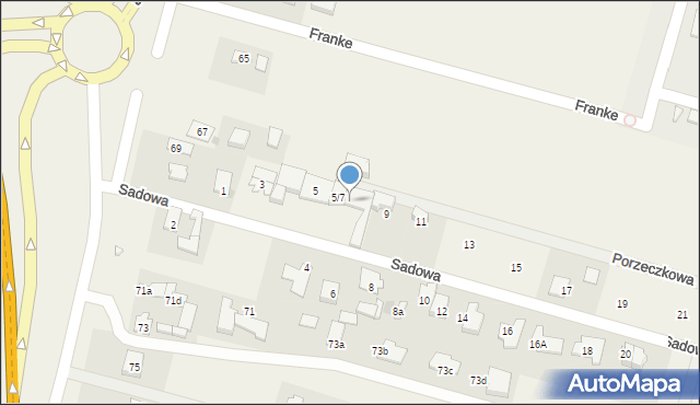 Sękocin Nowy, Sadowa, 7, mapa Sękocin Nowy