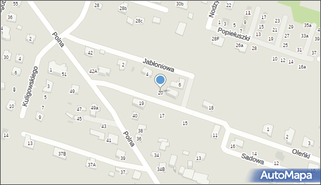 Serock, Sadowa, 20, mapa Serock