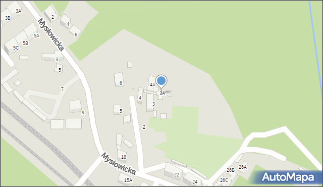 Siemianowice Śląskie, Sadzawki, 3A, mapa Siemianowice Śląskie