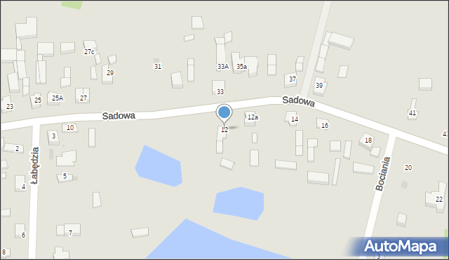 Sieradz, Sadowa, 12, mapa Sieradz