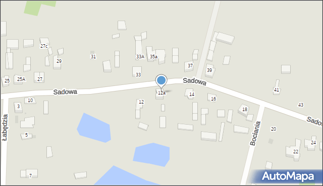 Sieradz, Sadowa, 12a, mapa Sieradz