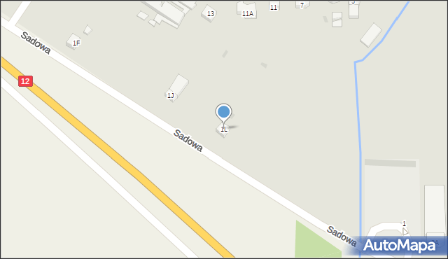 Sieradz, Sadowa, 1L, mapa Sieradz