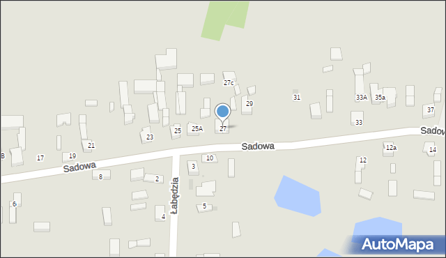 Sieradz, Sadowa, 27, mapa Sieradz