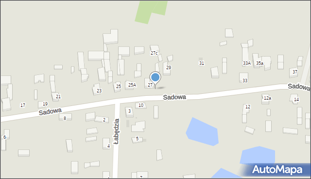 Sieradz, Sadowa, 27A, mapa Sieradz