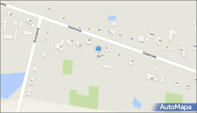 Sieradz, Sadowa, 28a, mapa Sieradz