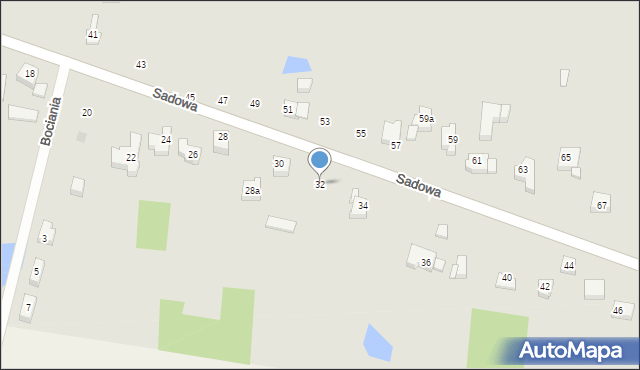 Sieradz, Sadowa, 32, mapa Sieradz