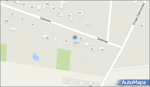 Sieradz, Sadowa, 42, mapa Sieradz