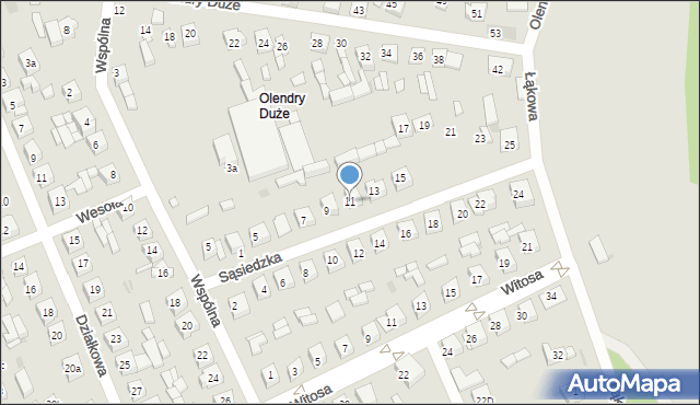 Sieradz, Sąsiedzka, 11, mapa Sieradz