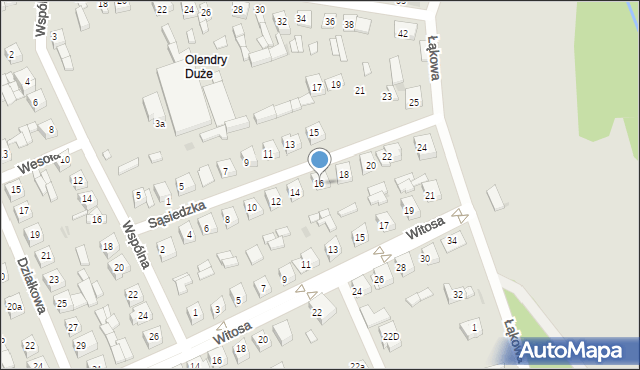 Sieradz, Sąsiedzka, 16, mapa Sieradz