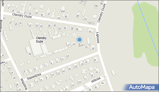 Sieradz, Sąsiedzka, 21, mapa Sieradz