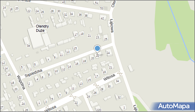 Sieradz, Sąsiedzka, 22, mapa Sieradz