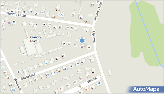 Sieradz, Sąsiedzka, 23, mapa Sieradz