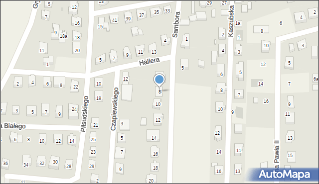 Sierakowice, Sambora, 8, mapa Sierakowice