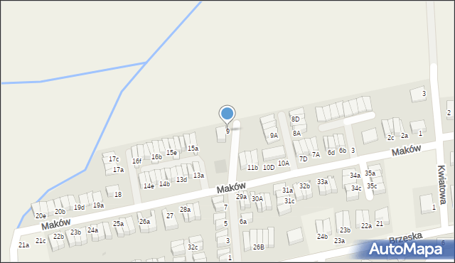 Skarbimierz-Osiedle, Sadowa, 9, mapa Skarbimierz-Osiedle