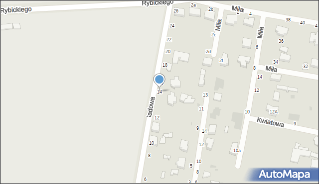 Skierniewice, Sadowa, 14, mapa Skierniewic