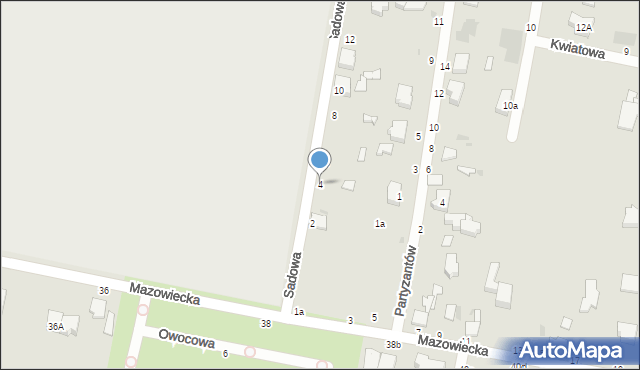 Skierniewice, Sadowa, 4, mapa Skierniewic