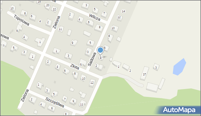 Skórcz, Sadowa, 4, mapa Skórcz