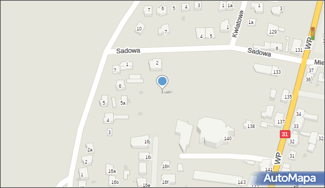 Słubice, Sadowa, 3b, mapa Słubice