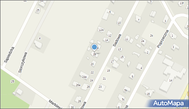 Słupno, Sadowa, 18, mapa Słupno