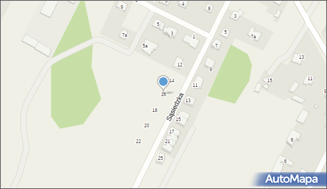 Słupno, Sąsiedzka, 16, mapa Słupno