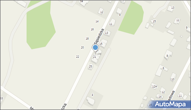 Słupno, Sąsiedzka, 19, mapa Słupno