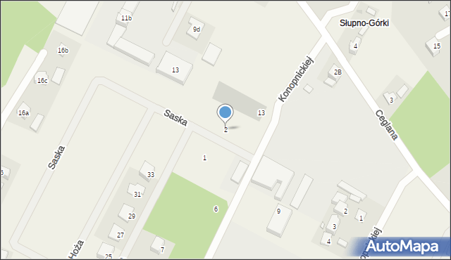 Słupno, Saska, 2, mapa Słupno