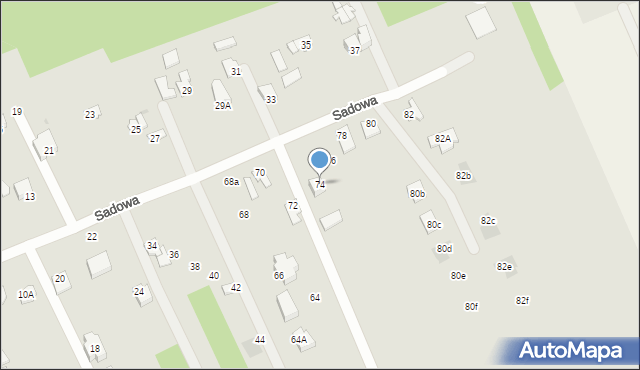 Sochaczew, Sadowa, 74, mapa Sochaczew