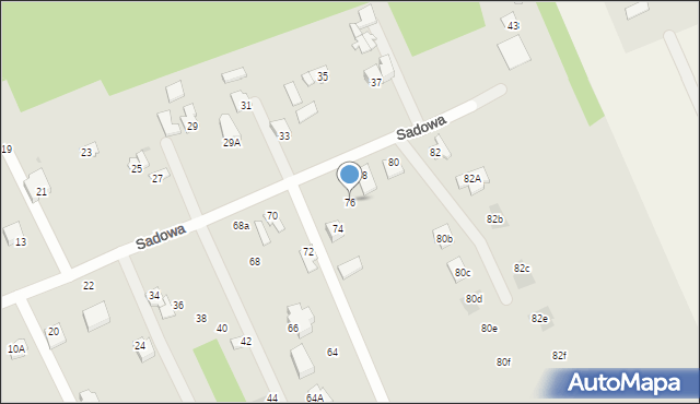 Sochaczew, Sadowa, 76, mapa Sochaczew