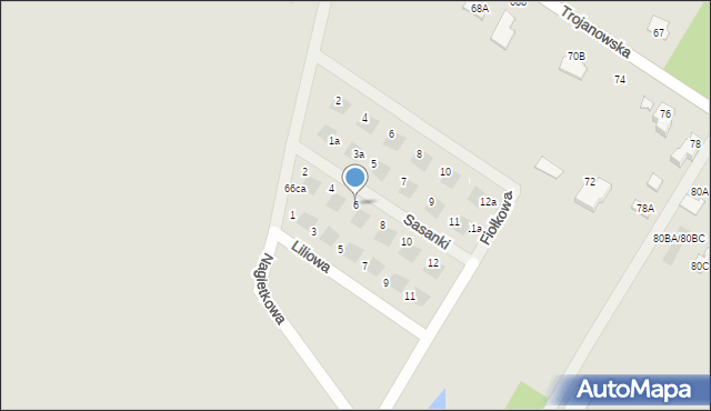Sochaczew, Sasanki, 6, mapa Sochaczew
