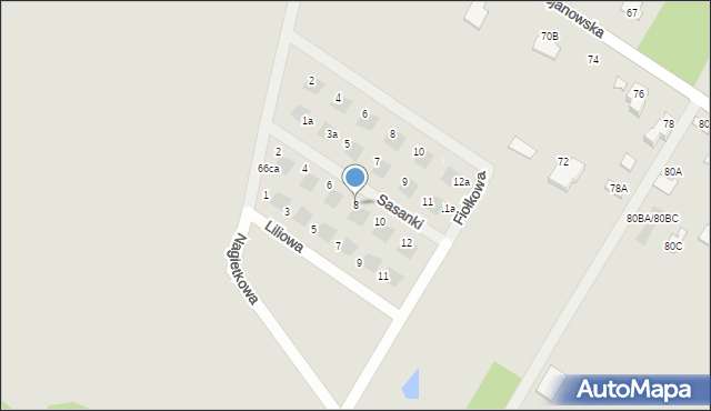 Sochaczew, Sasanki, 8, mapa Sochaczew