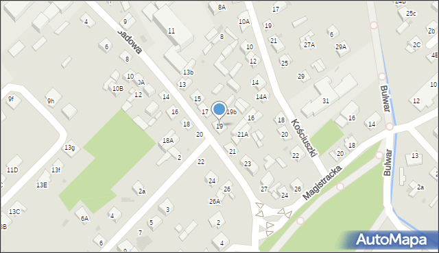 Sokołów Podlaski, Sadowa, 19, mapa Sokołów Podlaski