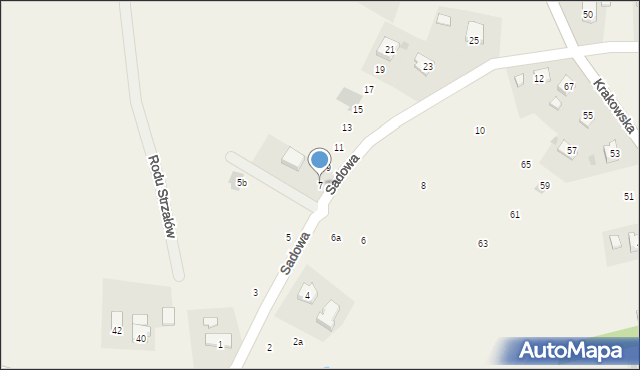 Sosnowice, Sadowa, 7, mapa Sosnowice