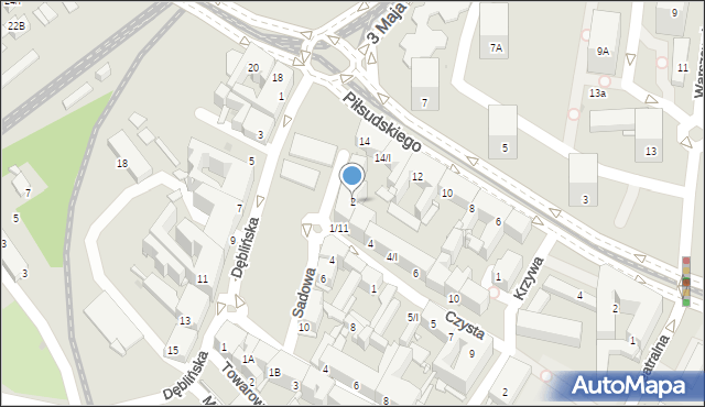 Sosnowiec, Sadowa, 2, mapa Sosnowca